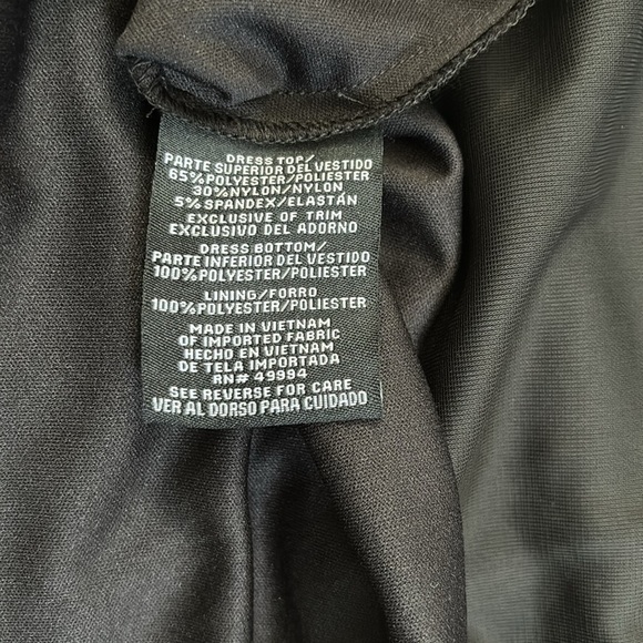 New R & M RICHARDS Sequined Lace Chiffon Black Gown Size 12 - Picture 9 of 14